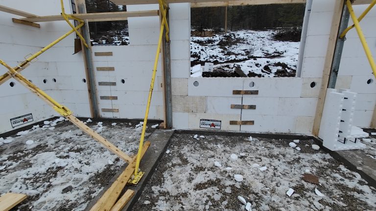 Insulated concrete form walls